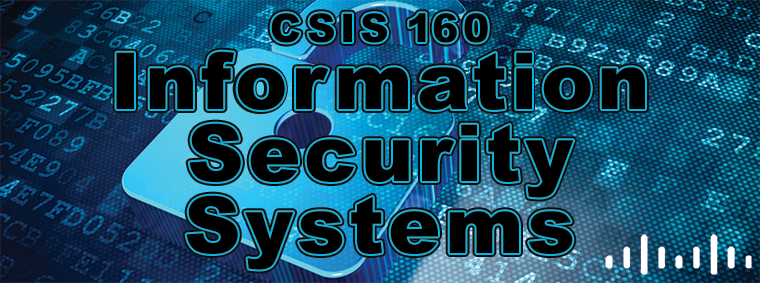 CSIS 160 Information Security Systems