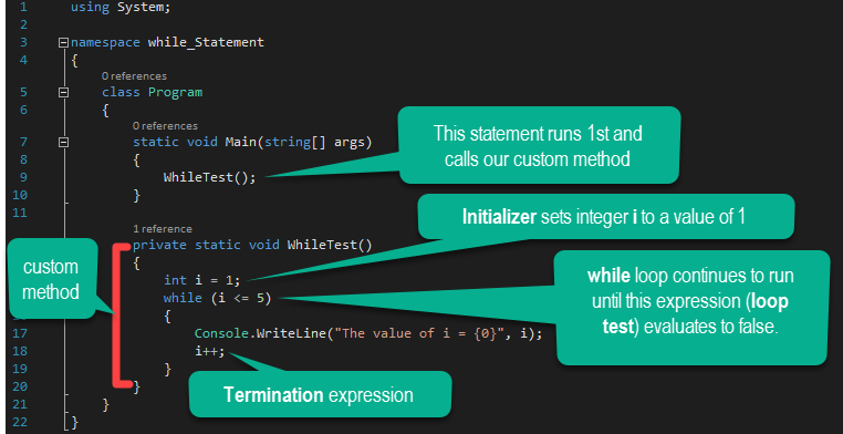 While loop dissection.