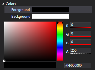 Visual Studio color Picker