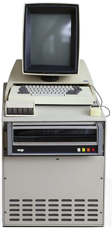 Xerox Alto Monitor, keyboard, mouse and printer.