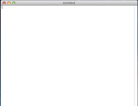 TextEdit editing window configured for plain text editing.