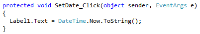 Image of the Step 9 C# code behind code block.