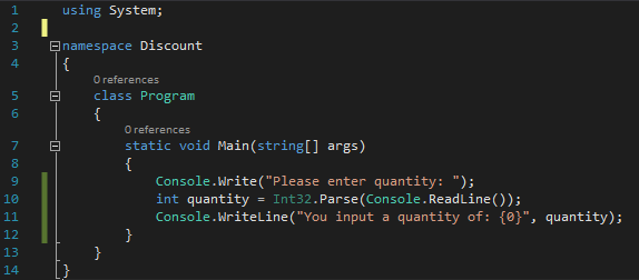What the Discount code should look like at this point of the tutorial.