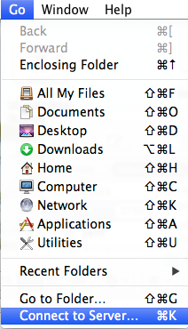 Image displaying the Connect button in the Mac Classic FTP program.