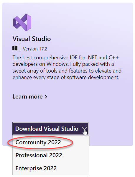 Download box for Windows users.