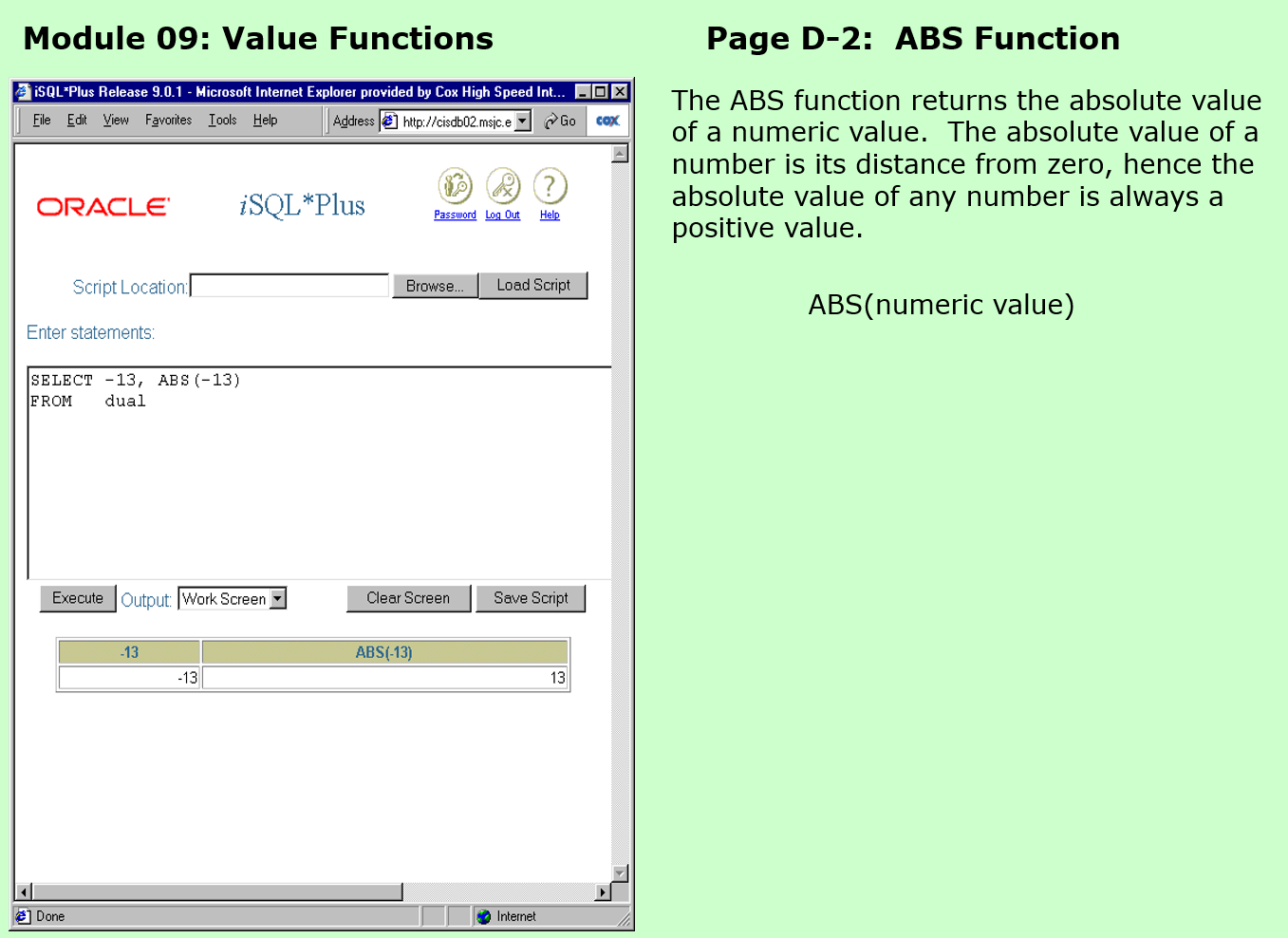 ABS function