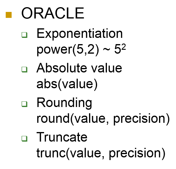 Math Functions