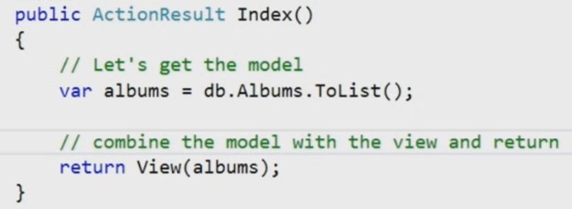 Screen capture of annotated controller code.