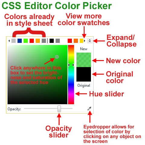 CSS Editor's Color Picker.