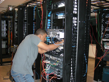 Picture of the CIS Server Room in the Business & Technology Center building on the Menifee campus.