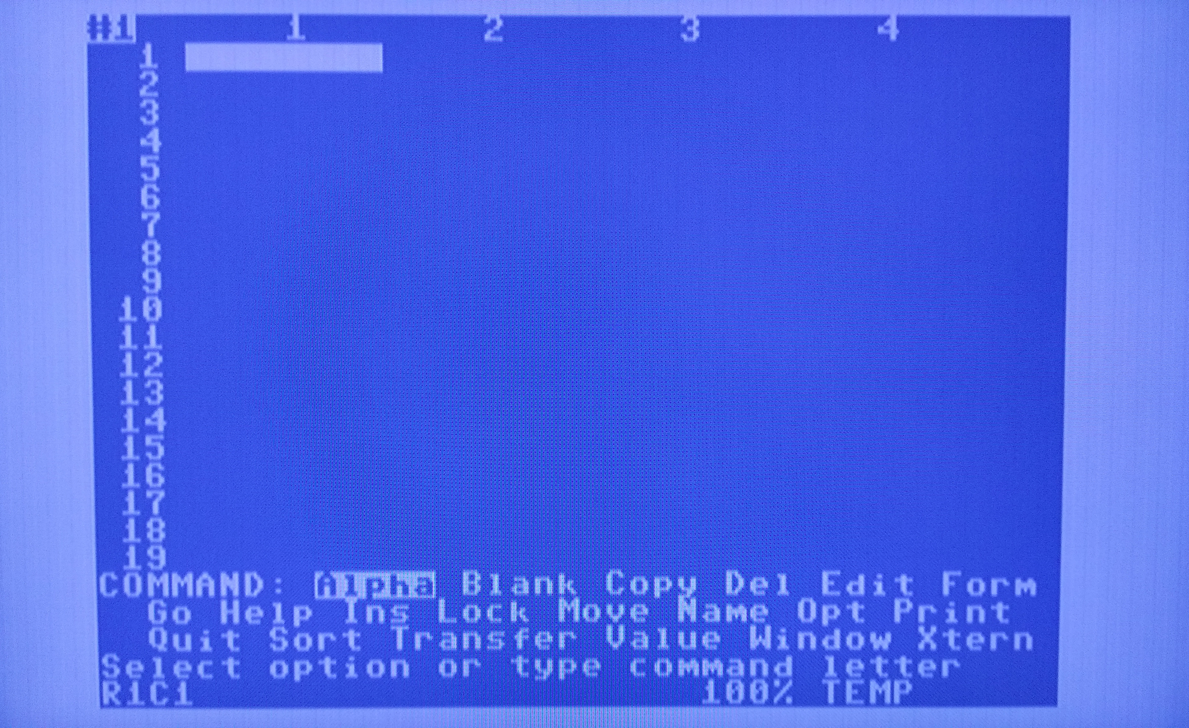 Multiplan on a TRS-80